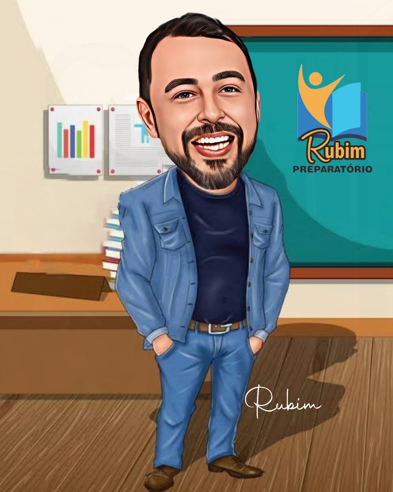 Caricatura Rubim Preparatório